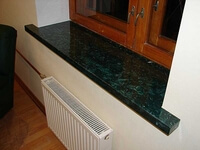 Manufacture of window sills made of natural stone